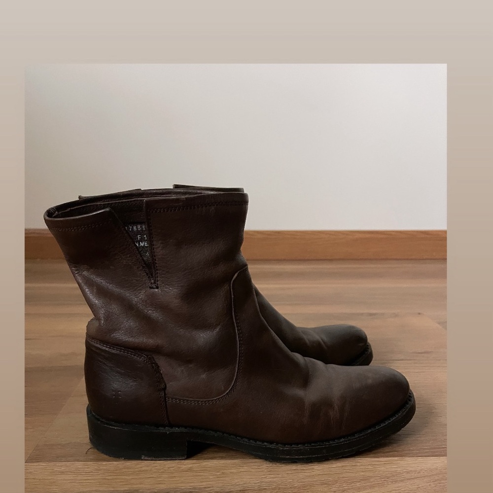 Frye brown veronica booties cowgirl low ankle short boots
